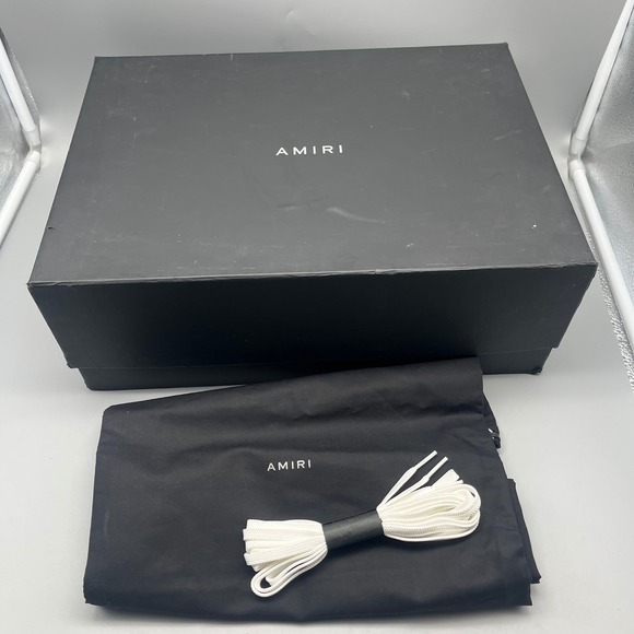 Amiri Skel Top High Mens Size 11 US 44 EU Black White Sneakers - Picture 10 of 13